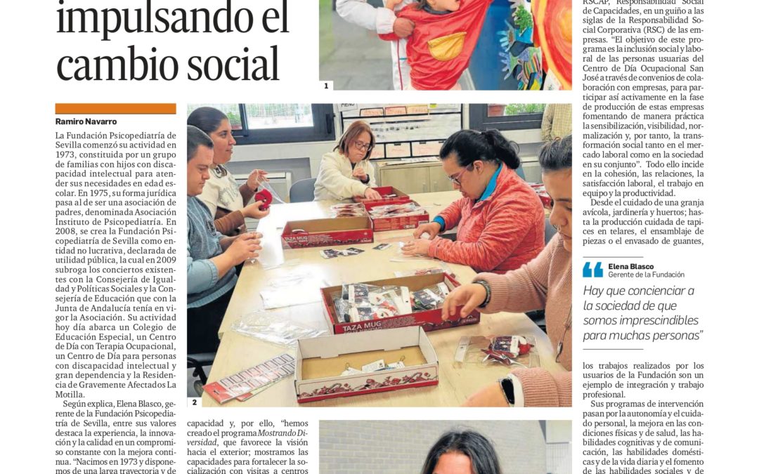 Nuestra Fundación noticia en Diario de Sevilla